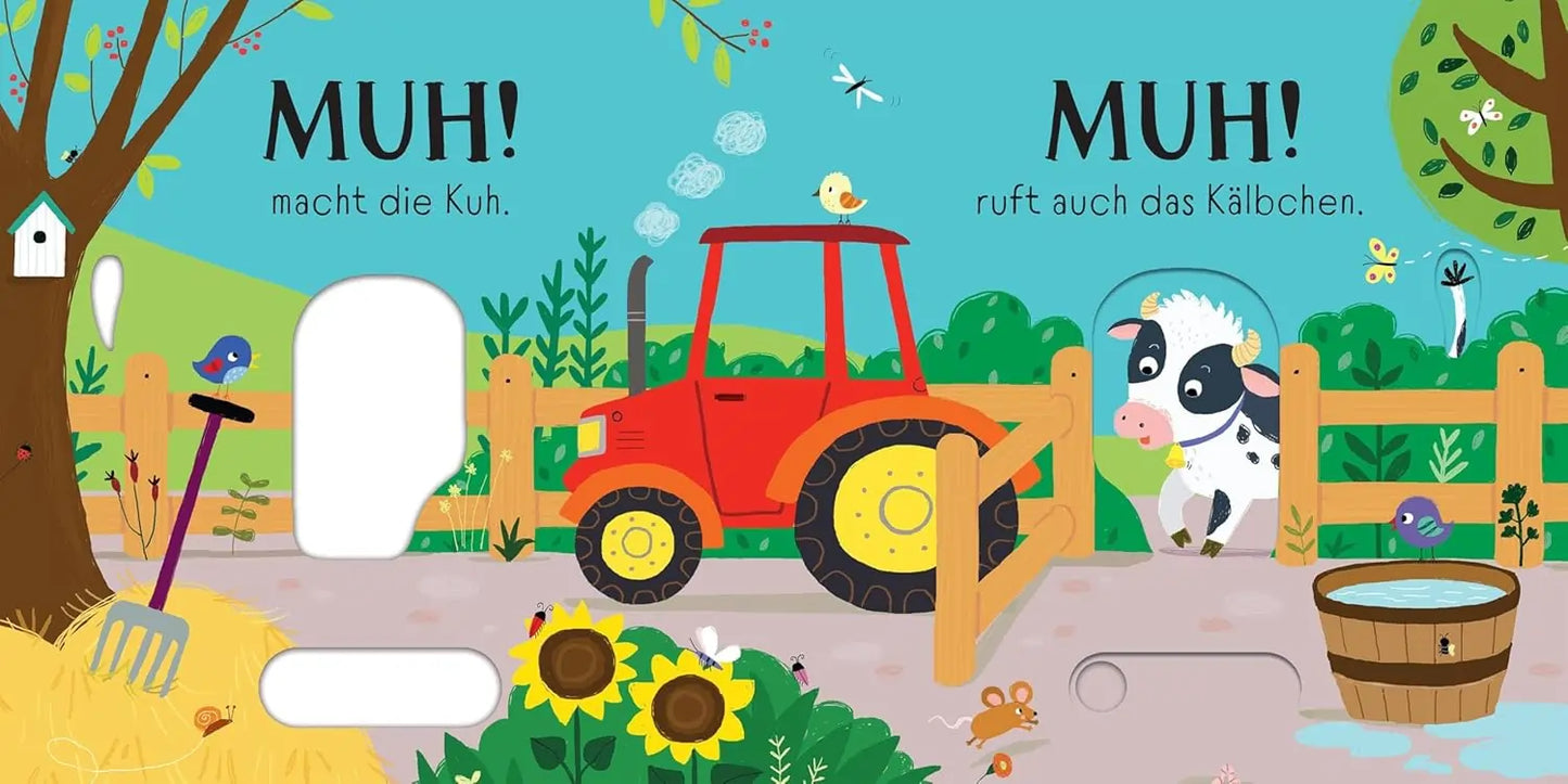 Schieben und Lauschen: Bauernhoftiere