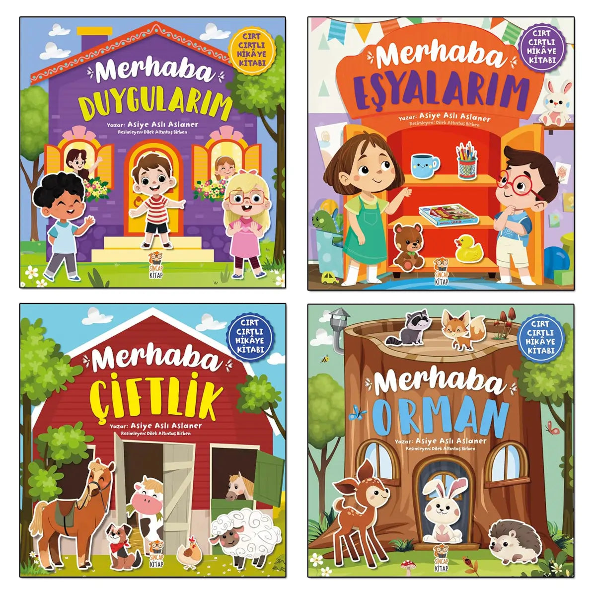 Cırt Cırtlı Hikaye Kitabı Bundle - Merhaba Orman / Çiftlik / Eşyalarım / Duygularım – Klett-Mitmachbuch-Bundle: Hallo Wald / Bauernhof / Meine Sachen / Meine Gefühle