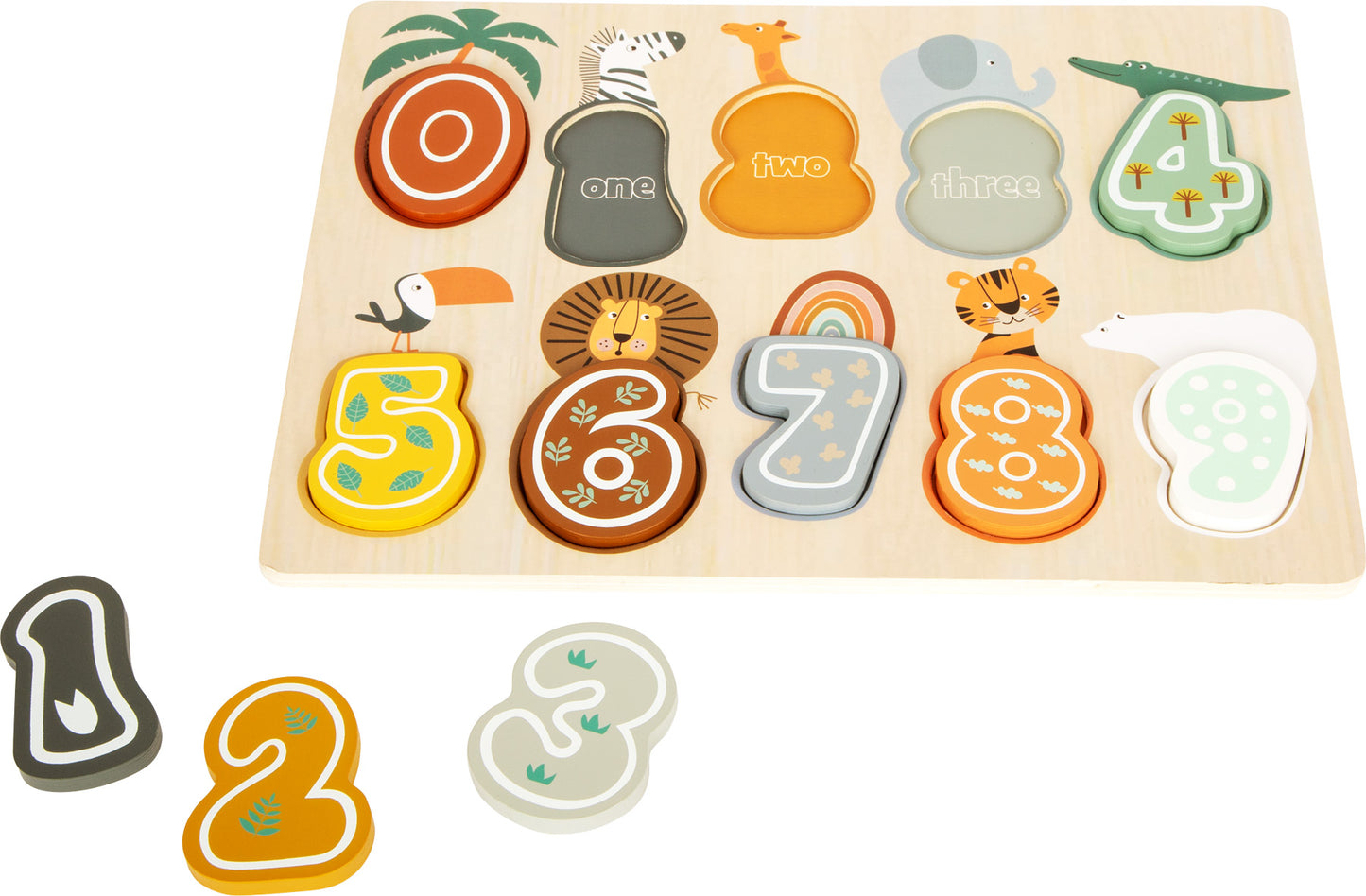 Setzpuzzle Zahlen Safari-Spielzeug-SprachStern