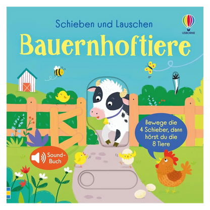 Schieben und Lauschen: Bauernhoftiere