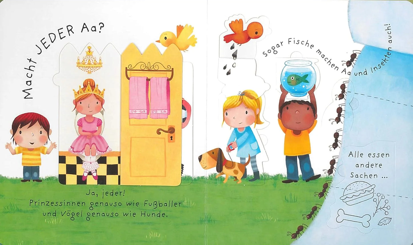 Alle müssen mal aufs Klo