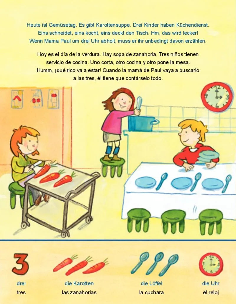 1, 2, 3 im Kindergarten / 1, 2, 3 en la guardería