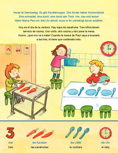 1, 2, 3 im Kindergarten / 1, 2, 3 en la guardería