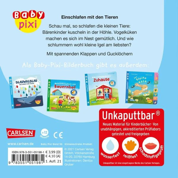 Baby Pixi (unkaputtbar) 96: Mein Lieblingsbuch vom Einschlafen mit den Tieren-Deutsche Kinderbücher-SprachStern