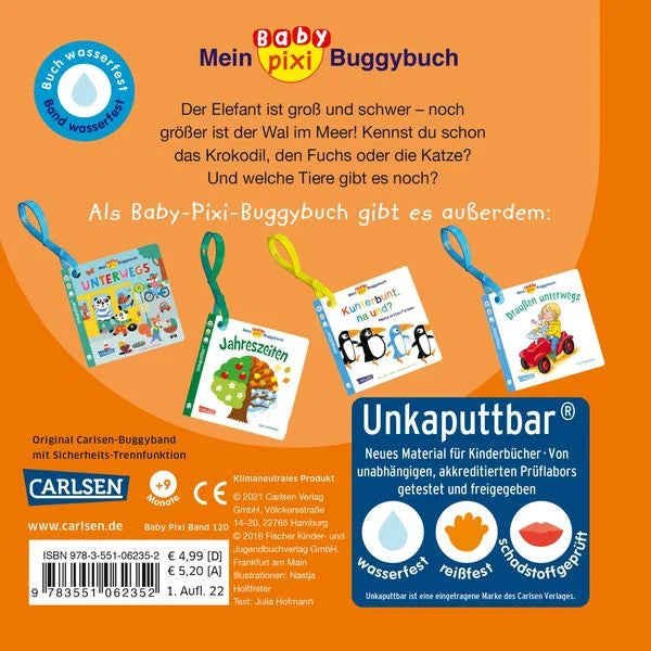 Baby Pixi (unkaputtbar) 120: Mein Baby-Pixi-Buggybuch: Mein erstes Tierbuch-Deutsche Kinderbücher-SprachStern