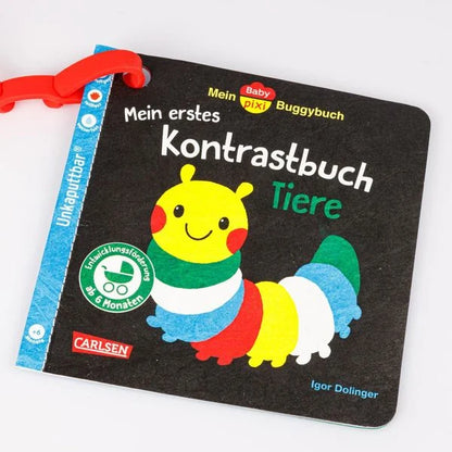 Baby Pixi (unkaputtbar) 163: Mein Baby-Pixi-Buggybuch: Mein erstes Kontrastbuch Tiere ab 6 Monaten-Deutsche Kinderbücher-SprachStern