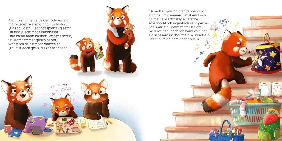 Was wütest du so sehr, kleiner Pandabär?