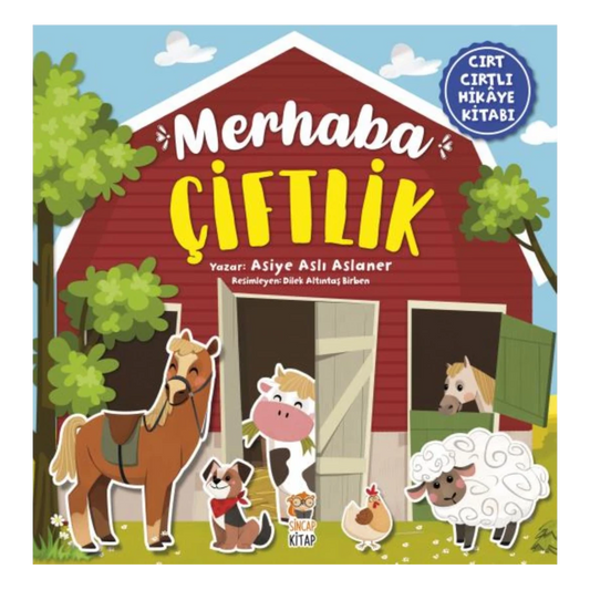 Merhaba Çiftlik - Cırt Cırtlı Hikaye Kitabı (Hallo Bauernhof - Klettverschluss-Geschichtenbuch)-Türkische Kinderbücher-SprachStern