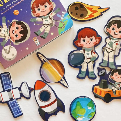 Merhaba Uzay - Cırt Cırtlı Hikaye Kitabı (Hallo Weltraum - Klettverschluss-Geschichtenbuch)