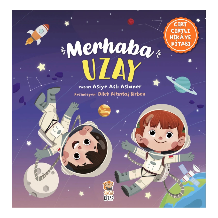 Merhaba Uzay - Cırt Cırtlı Hikaye Kitabı (Hallo Weltraum - Klettverschluss-Geschichtenbuch)-Türkische Kinderbücher-SprachStern