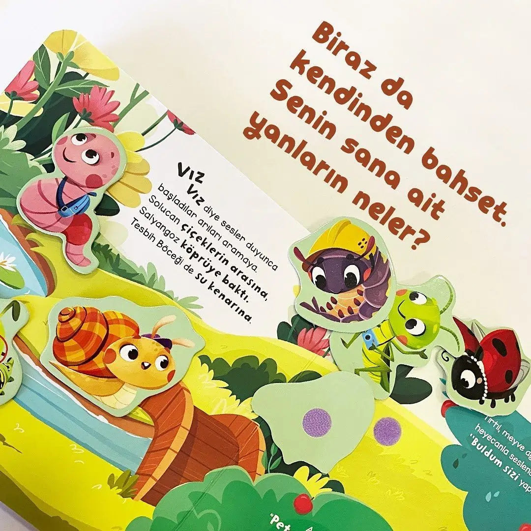 Merhaba Böcekler - Cırt Cırtlı Hikaye Kitap (Hallo Insekten - Klettverschluss-Geschichtenbuch)