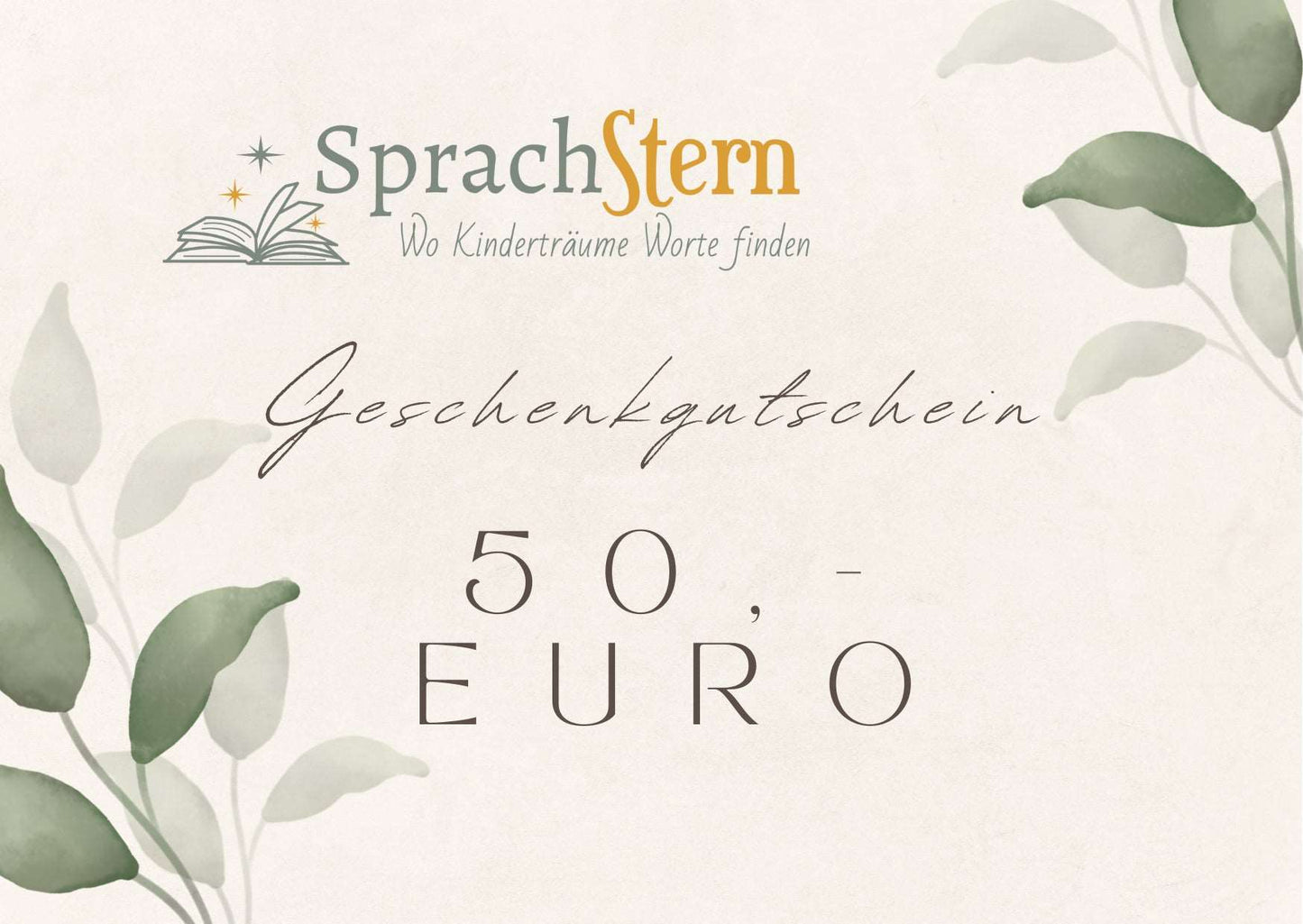 Sprachstern Geschenkgutschein-Gutschein-SprachStern